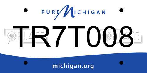 TR7T008 Michigan License Plate