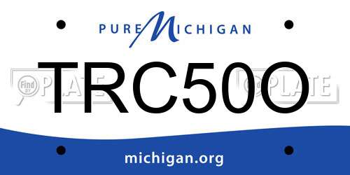 TRC50O Michigan License Plate