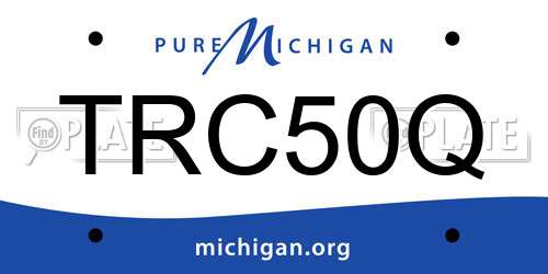 TRC50Q Michigan License Plate
