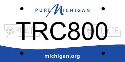 TRC800 Michigan License Plate