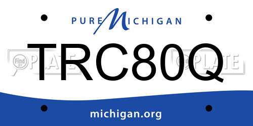TRC80Q Michigan License Plate