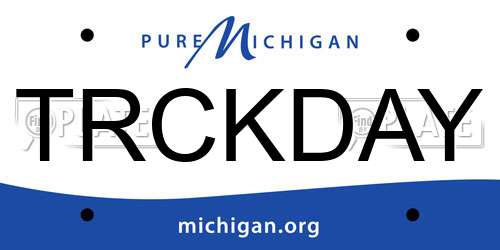 TRCKDAY Michigan License Plate