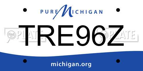 TRE96Z Michigan License Plate
