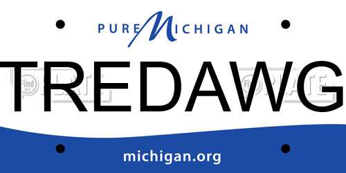 TREDAWG Michigan License Plate