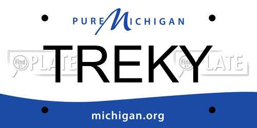 TREKY Michigan License Plate