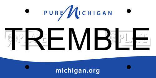 TREMBLE Michigan License Plate