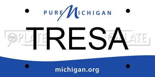 TRESA Michigan License Plate