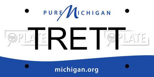 TRETT Michigan License Plate