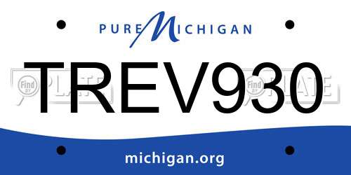 TREV930 Michigan License Plate