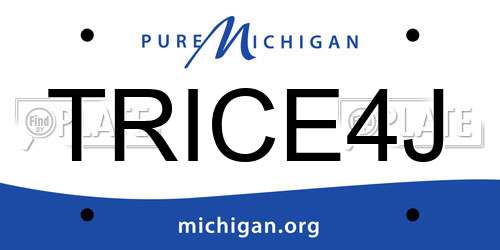 TRICE4J Michigan License Plate