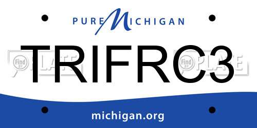 TRIFRC3 Michigan License Plate