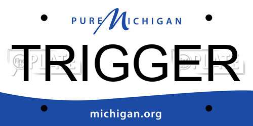 TRIGGER Michigan License Plate