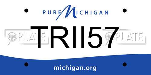 TRII57 Michigan License Plate