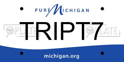 TRIPT7 Michigan License Plate