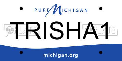 TRISHA1 Michigan License Plate