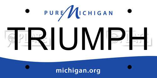 TRIUMPH Michigan License Plate