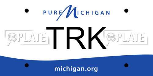 TRK Michigan License Plate