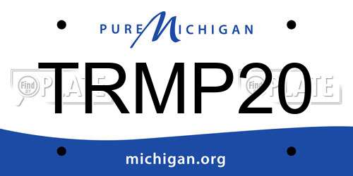 TRMP20 Michigan License Plate