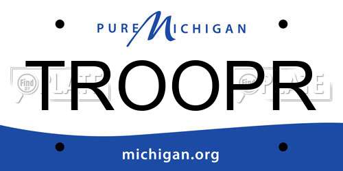 TROOPR Michigan License Plate