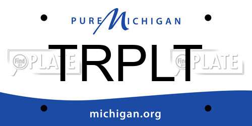 TRPLT Michigan License Plate