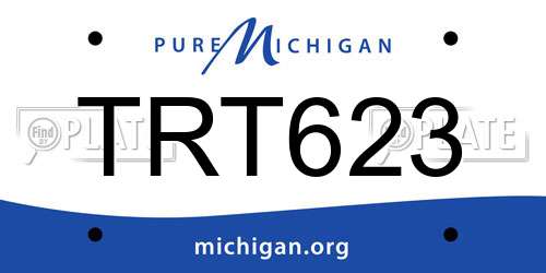 TRT623 Michigan License Plate