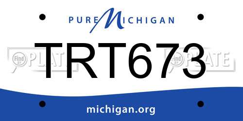 TRT673 Michigan License Plate