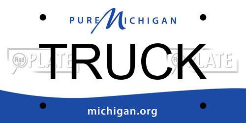 TRUCK Michigan License Plate