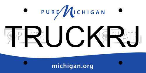TRUCKRJ Michigan License Plate