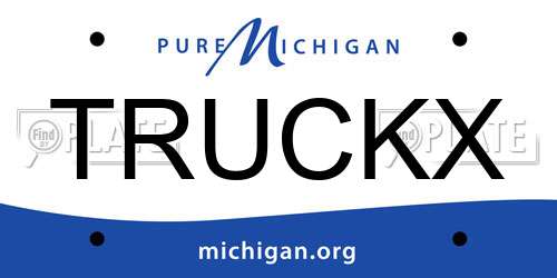 TRUCKX Michigan License Plate