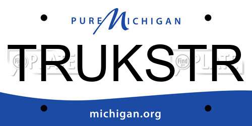 TRUKSTR Michigan License Plate