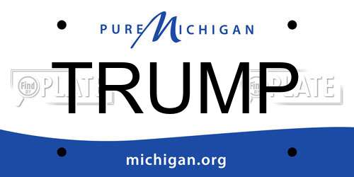 TRUMP Michigan License Plate