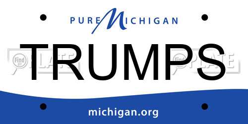 TRUMPS Michigan License Plate