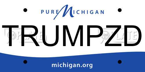 TRUMPZD Michigan License Plate