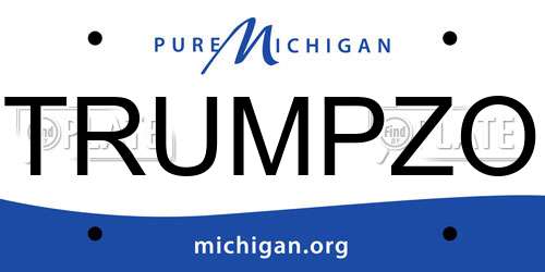 TRUMPZO Michigan License Plate