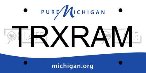 TRXRAM Michigan License Plate