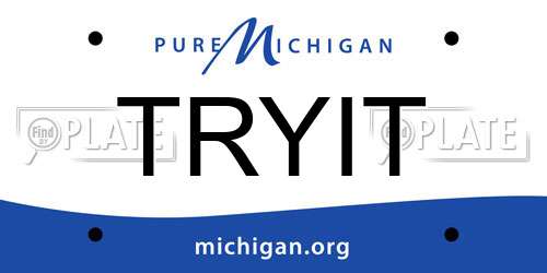 TRYIT Michigan License Plate