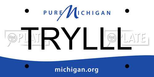 TRYLLL Michigan License Plate