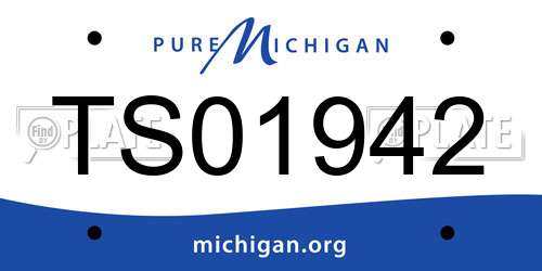 TS01942 Michigan License Plate