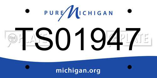 TS01947 Michigan License Plate