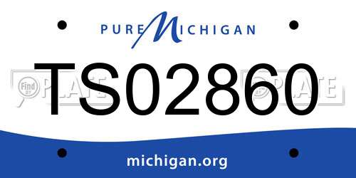 TS02860 Michigan License Plate