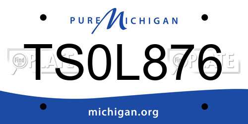 TS0L876 Michigan License Plate