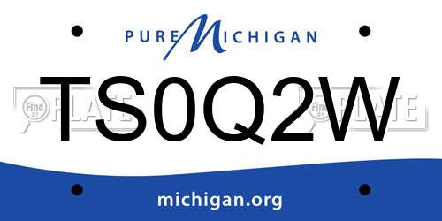 TS0Q2W Michigan License Plate