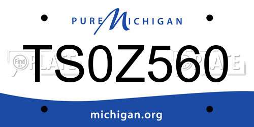 TS0Z560 Michigan License Plate