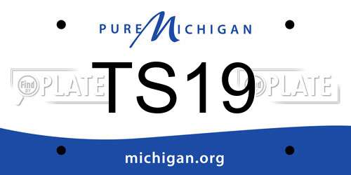 TS19 Michigan License Plate
