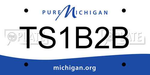 TS1B2B Michigan License Plate