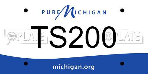 TS200 Michigan License Plate