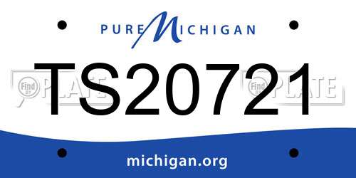 TS20721 Michigan License Plate