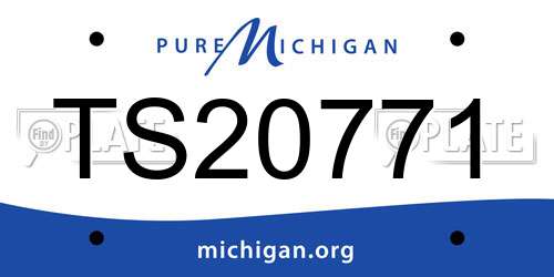 TS20771 Michigan License Plate