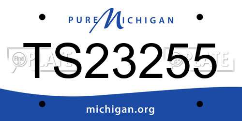 TS23255 Michigan License Plate
