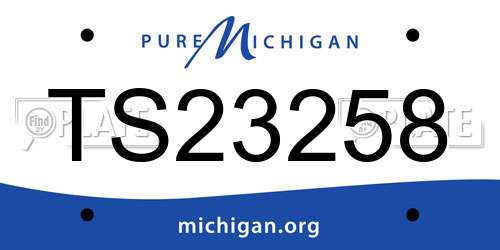 TS23258 Michigan License Plate